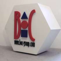 B3D-Studio, Display aus Styropor, 3D Buchstaben