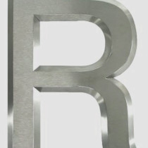 B3D-Studio: 3D Buchstaben, 3D Logos, Profilbuchstaben, Profil 01 Buchstabe mit 45° Phase, Edelstahl Buchstaben, Metallbuchstaben, Reliefbuchstaben, Premium Profilbuchstaben